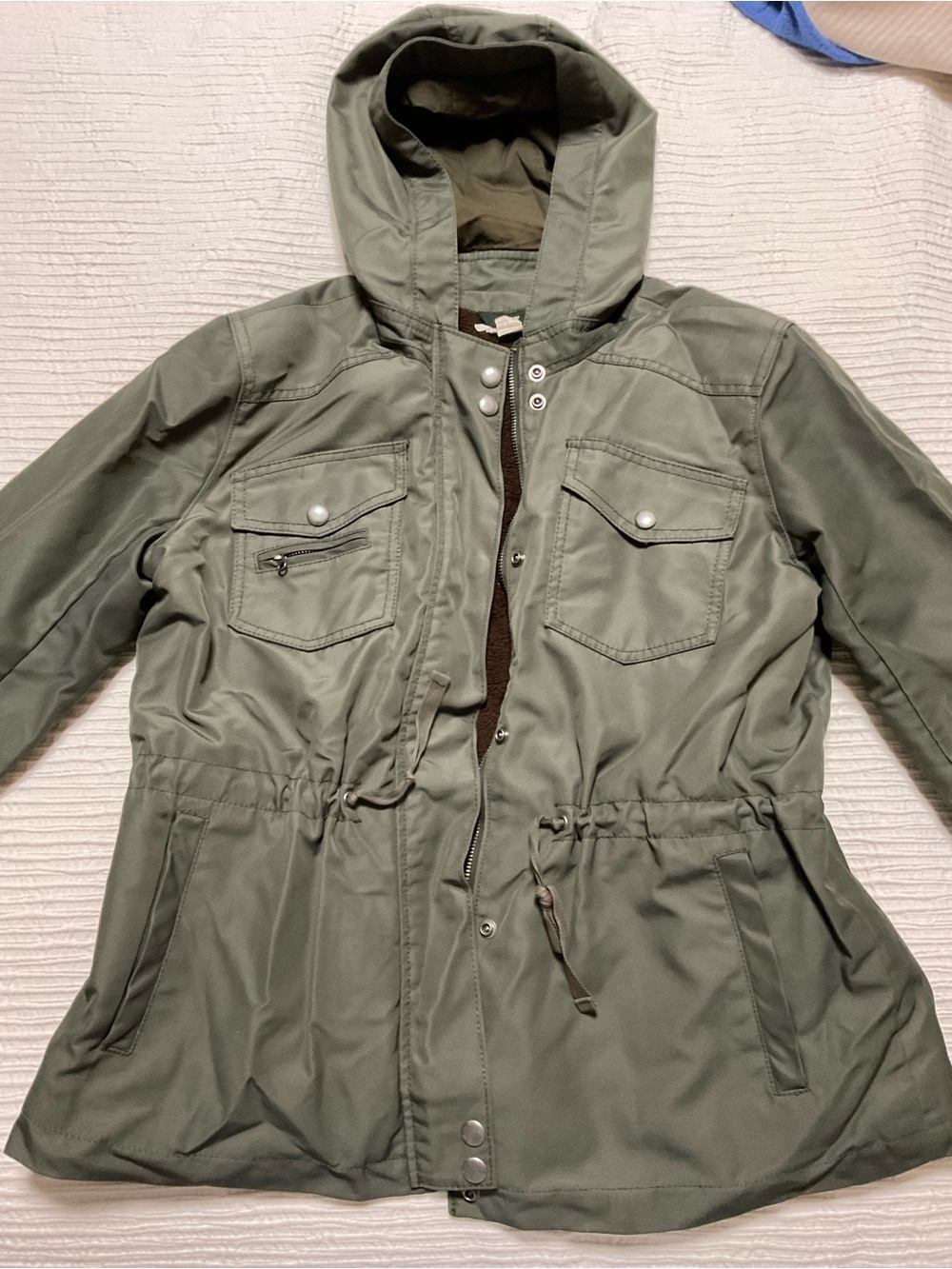 J. Crew Olive Green Hooded Utility Jacket